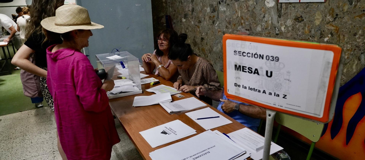 (Foto de ARCHIVO)
Detalle de una mesa electoral en Málaga