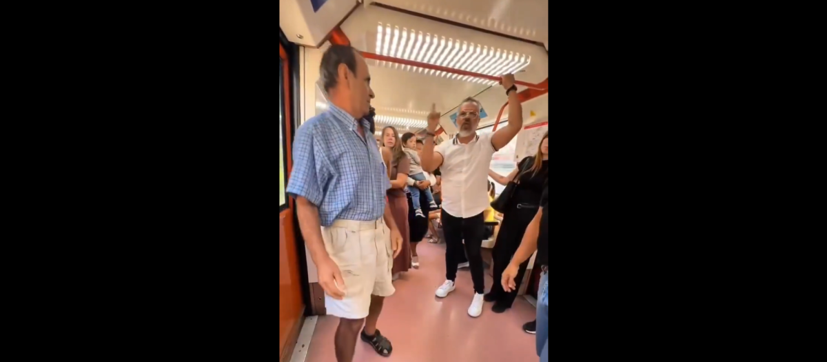 Un predicador en el Metro de Madrid en un vídeo de redes sociales