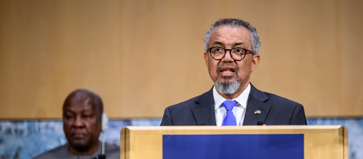 El director general de la Organización Mundial de la Salud (OMS), Tedros Adhanom Ghebreyesus, pronunció un discurso en la inauguración de la 79.ª Asamblea General de la OMS en Ginebra