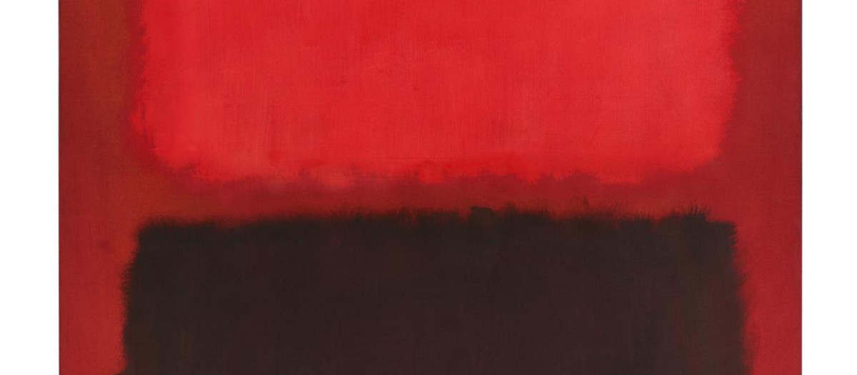 Fotografía cedida por Sotheby's que muestra la obra 'Brown and Blacks in Reds' (1957) de Mark Rothko
