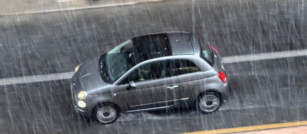 Imagen de un día de lluvia en la ciudad de Valencia.