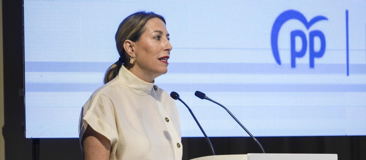 La presidenta del PP de Extremadura, María Guardiola

REMITIDA / HANDOUT por PP DE EXTREMADURA
Fotografía remitida a medios de comunicación exclusivamente para ilustrar la noticia a la que hace referencia la imagen, y citando la procedencia de la imagen en la firma
19/5/2026