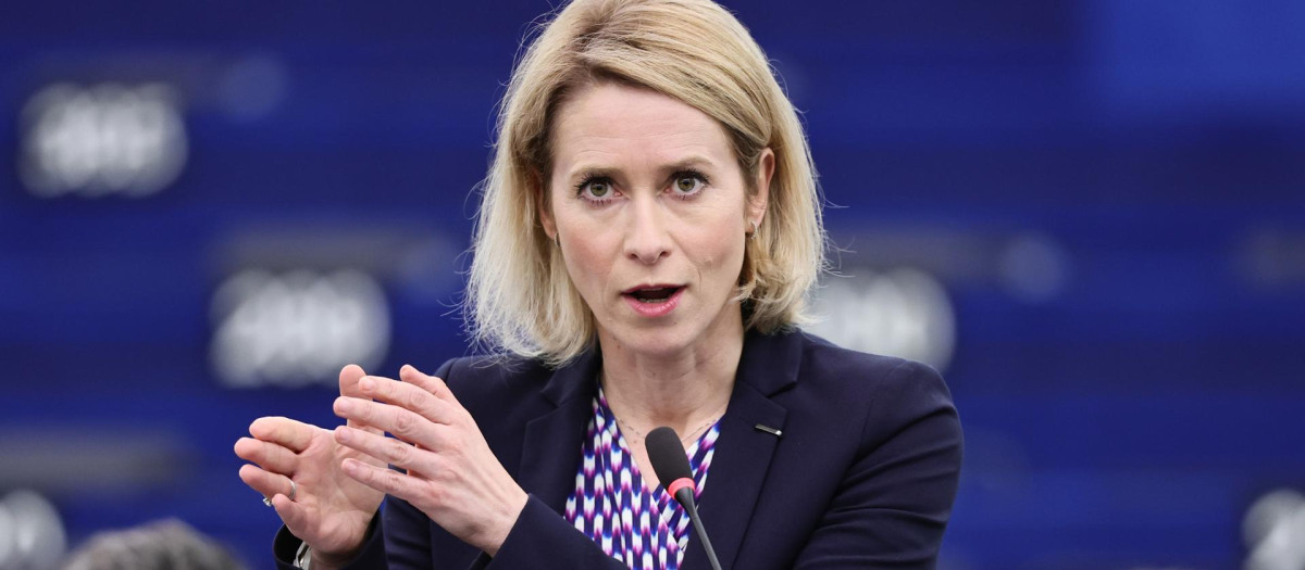 La Alta Representante de la UE para la Política Exterior, Kaja Kallas, en su comparecencia en el Parlamento Europeo