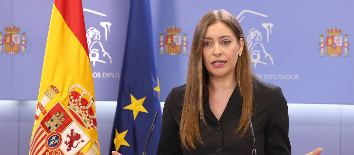 La portavoz del PP en el Congreso, Ester Muñoz, durante una rueda de prensa en el Congreso de los Diputados, a 19 de mayo de 2026, en Madrid (España).

Marta Fernández / Europa Press
19/5/2026
