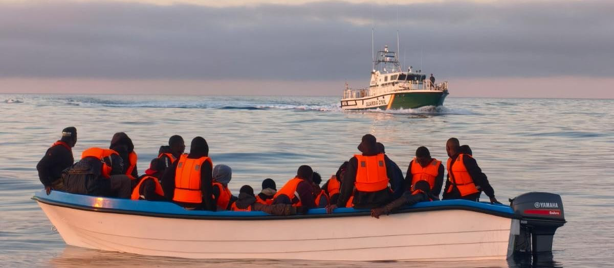 Patera recién interceptada en Mallorca