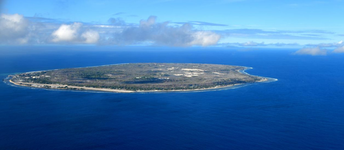 Isla de Nauru: todo el país visto desde arriba
