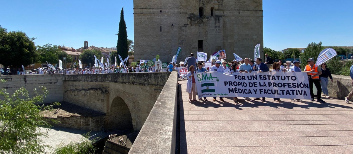 Manifestación en Córdoba del Sindicato Médico de Andalucía (SMA)