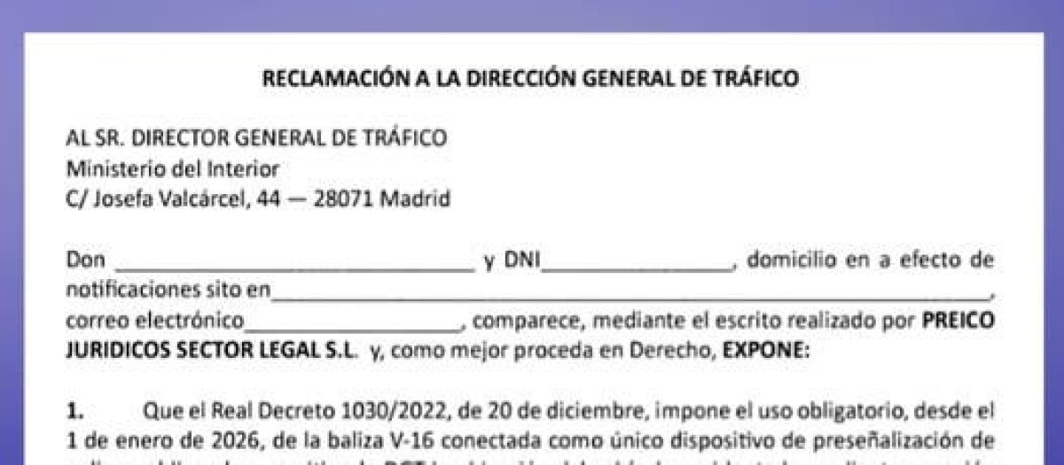 Uno de los muchos recursos que hay respecto a la baliza V16