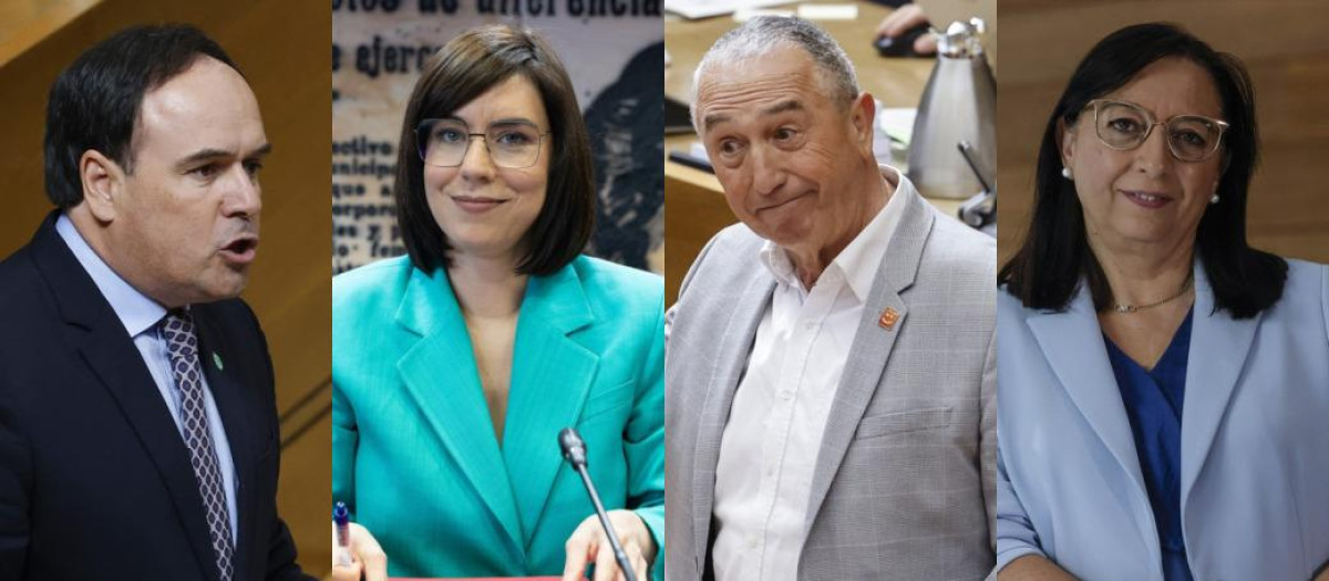 Diseño con imágenes de Juanfran Pérez Llorca, Diana Morant, Joan Baldoví y Llanos Massó