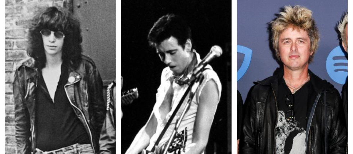 Joey Ramone de Los Ramones, Mick Jones de The Clash y Billie Joe Arsmtrong de Green Day