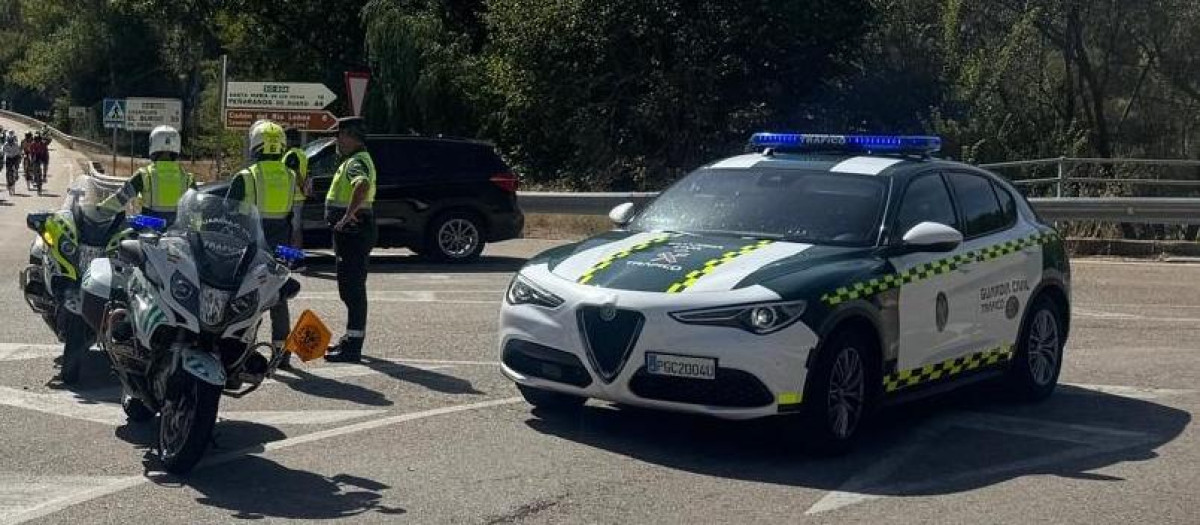 Un dispositivo de tráfico de la Guardia Civil en Soria