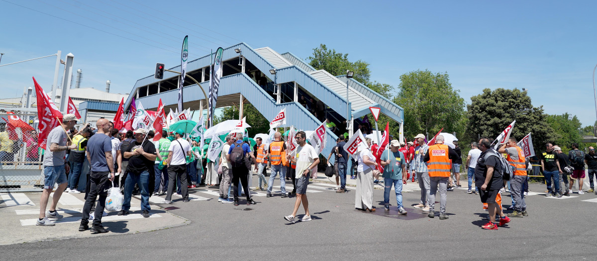 Concentración de los trabajadores de Renault en Valladolid