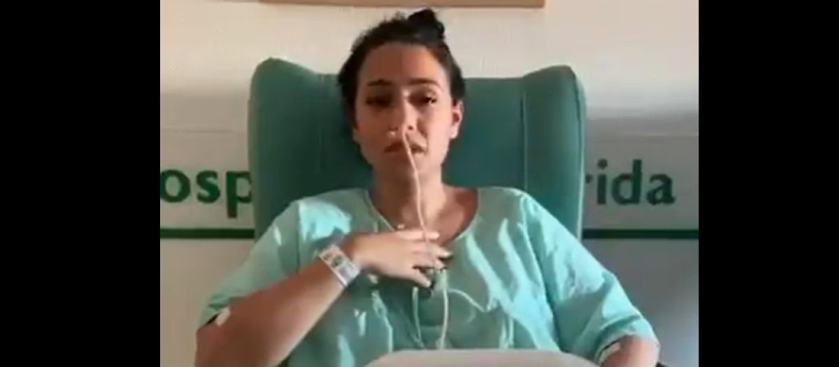 Imagen extraída del vídeo que grabó la víctima de una agresión sexual en Mérida tras ser hospitalizada.