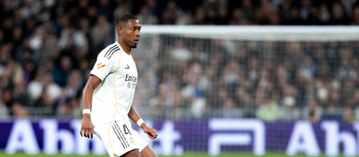 Mandatory Credit: Photo by Guillermo Martinez/NurPhoto/Shutterstock (16648157z)
David Alaba of Real Madrid is in action during the La Liga 2025/26 match between Real Madrid and Real Sociedad at Santiago Bernabeu Stadium in Madrid, Spain, on February 14.
Real Madrid CF v Real Sociedad - LaLiga EA Sports, Spain - 14 Feb 2026 *** Local Caption *** .