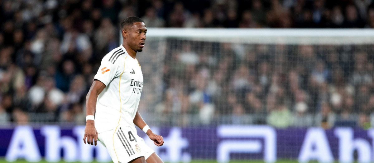 Mandatory Credit: Photo by Guillermo Martinez/NurPhoto/Shutterstock (16648157z)
David Alaba of Real Madrid is in action during the La Liga 2025/26 match between Real Madrid and Real Sociedad at Santiago Bernabeu Stadium in Madrid, Spain, on February 14.
Real Madrid CF v Real Sociedad - LaLiga EA Sports, Spain - 14 Feb 2026 *** Local Caption *** .