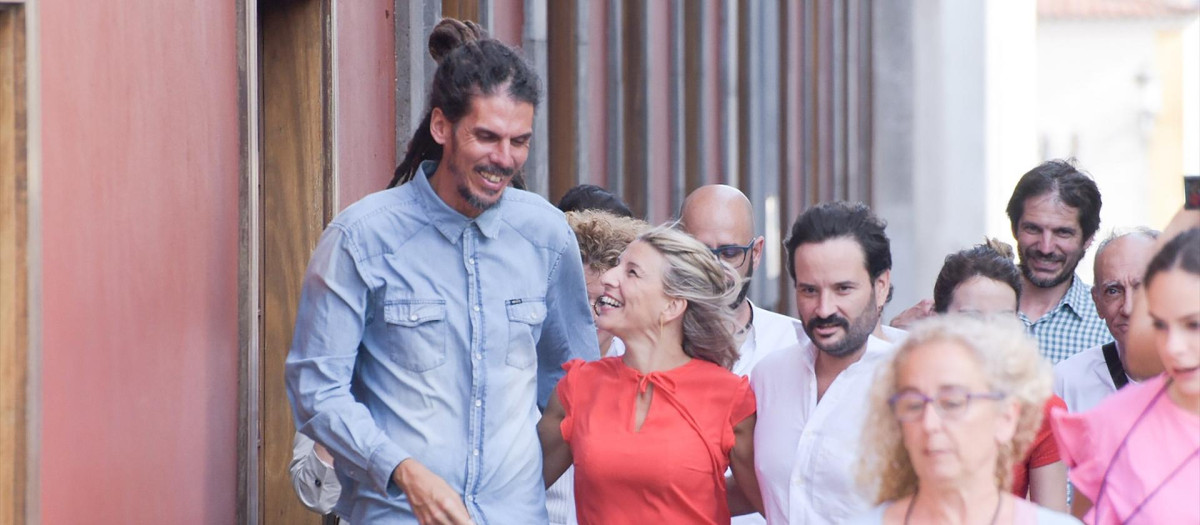 Alberto Rodríguez junto a Yolanda Díaz
