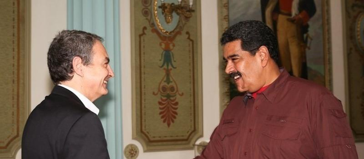 Imagen de archivo de José Luis Rodríguez Zapatero con Nicolás Maduro