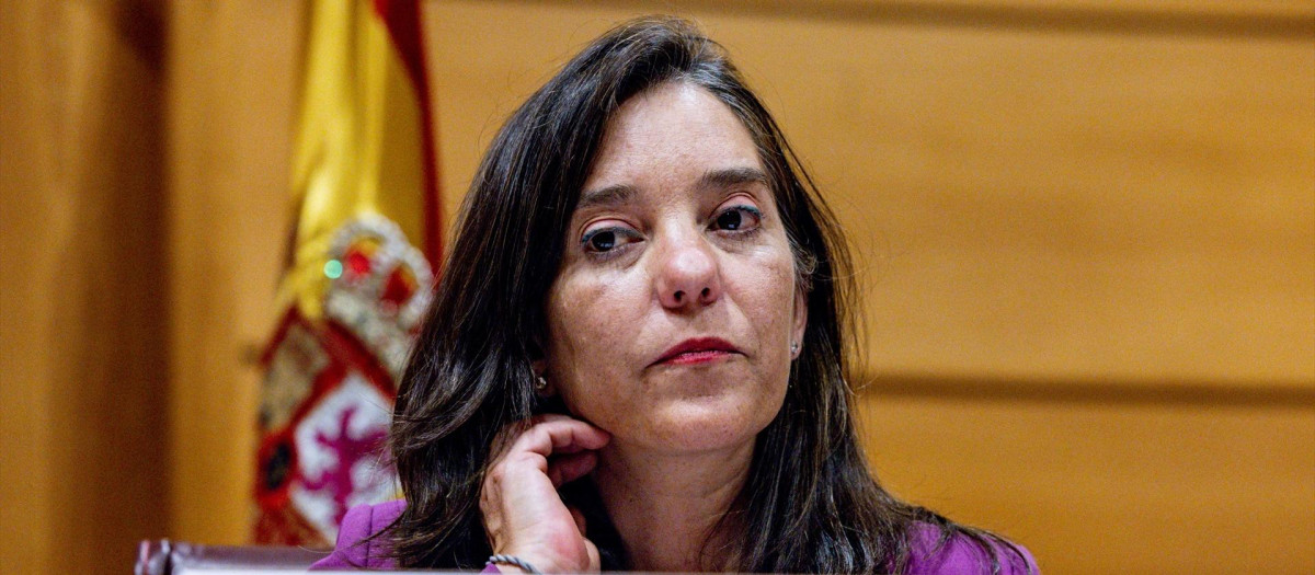La alcaldesa de La Coruña, Inés Rey García, en el Senado