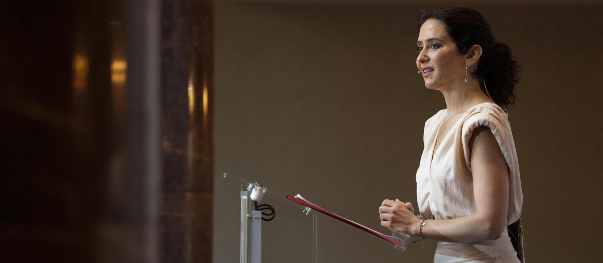 Isabel Díaz Ayuso, en una intervención en el foro 'La España vertebrada'