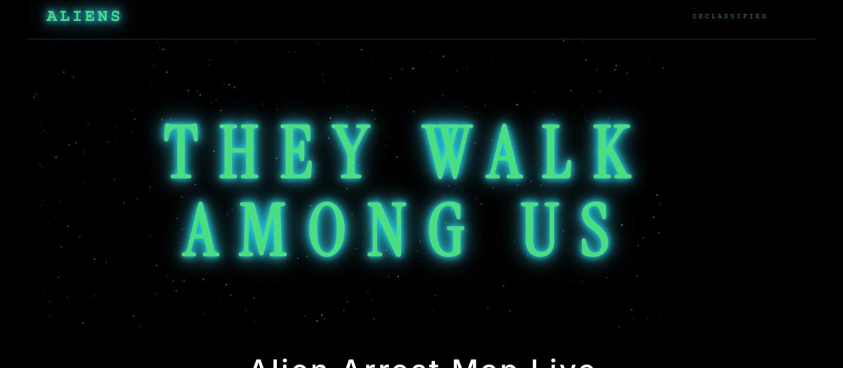 Página web comparando a los inmigrantes ilegales con extraterrestres