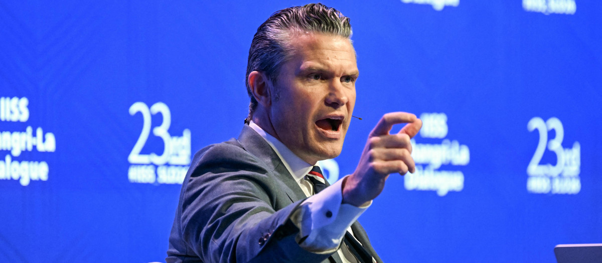 Pete Hegseth, secretario de Defensa de EE.UU. en la conferencia de seguridad de Singapur