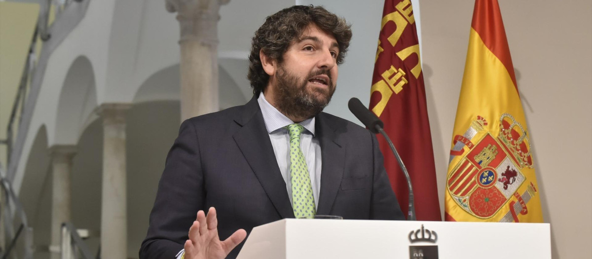 El presidente de Murcia, Fernando López Miras