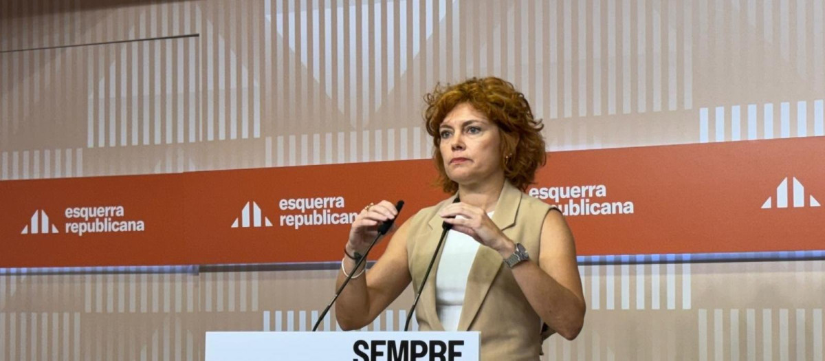 La secretaria general y portavoz de ERC, Elisenda Alamany, este lunes