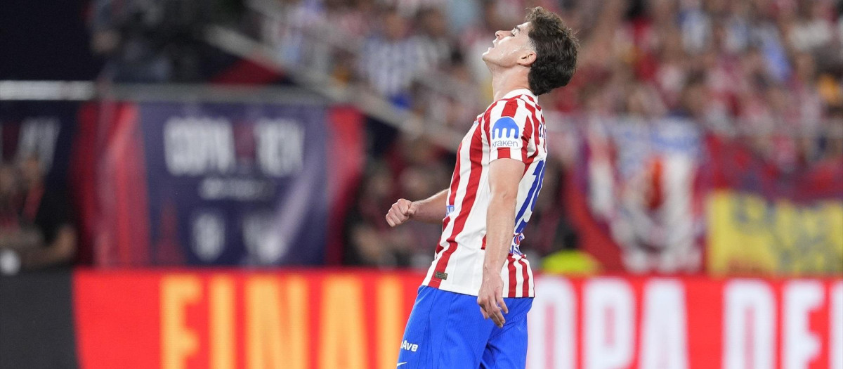 Julián Álvarez, en la final de Copa del Rey con el Atlético de Madrid
