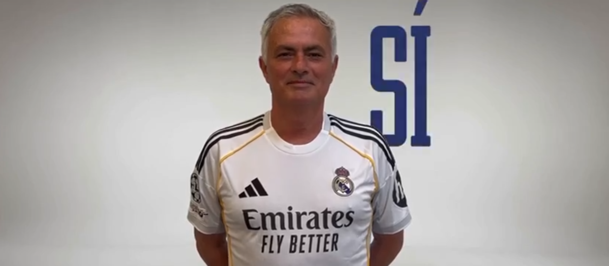 José Mourinho, en el anuncio de la candidatura de Florentino Pérez
