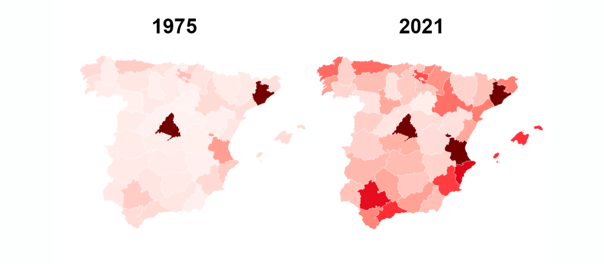 Las diferencias económicas entre provincias se han reducido