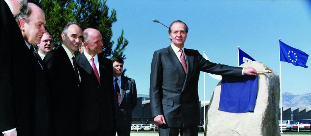 Juan Carlos I durante la inauguración de Martorell