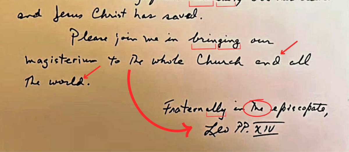 La letra del Papa León XIV