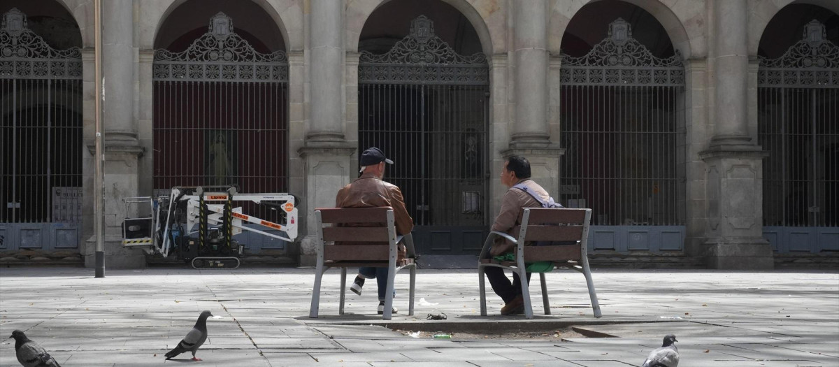 Fachada de la parroquia de San Agustín, en Barcelona