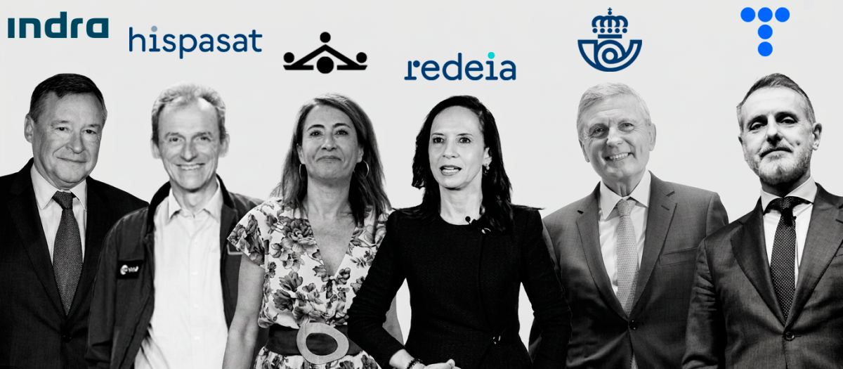 Los presidentes de Indra, Hispasat, Paradores, Redeia, Correos y Telefónica