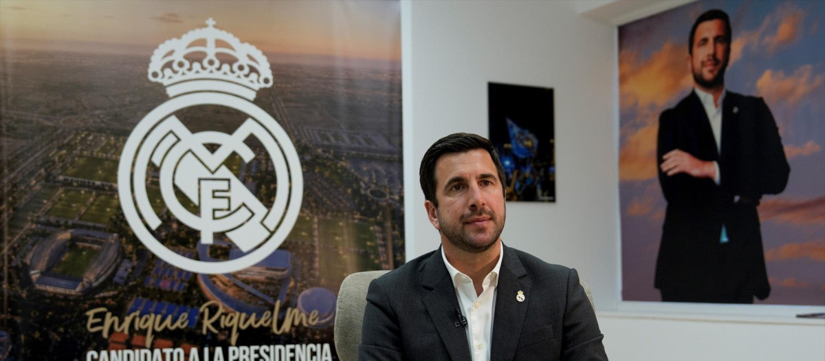 (Foto de ARCHIVO)
Enrique Riquelme attends an interview for Europa Press at his Electoral Headquarters at Paseo de la Castellana on May 29, 2026, in Madrid, Spain.

Oscar J. Barroso / AFP7 / Europa Press
29/5/2026 ONLY FOR USE IN SPAIN