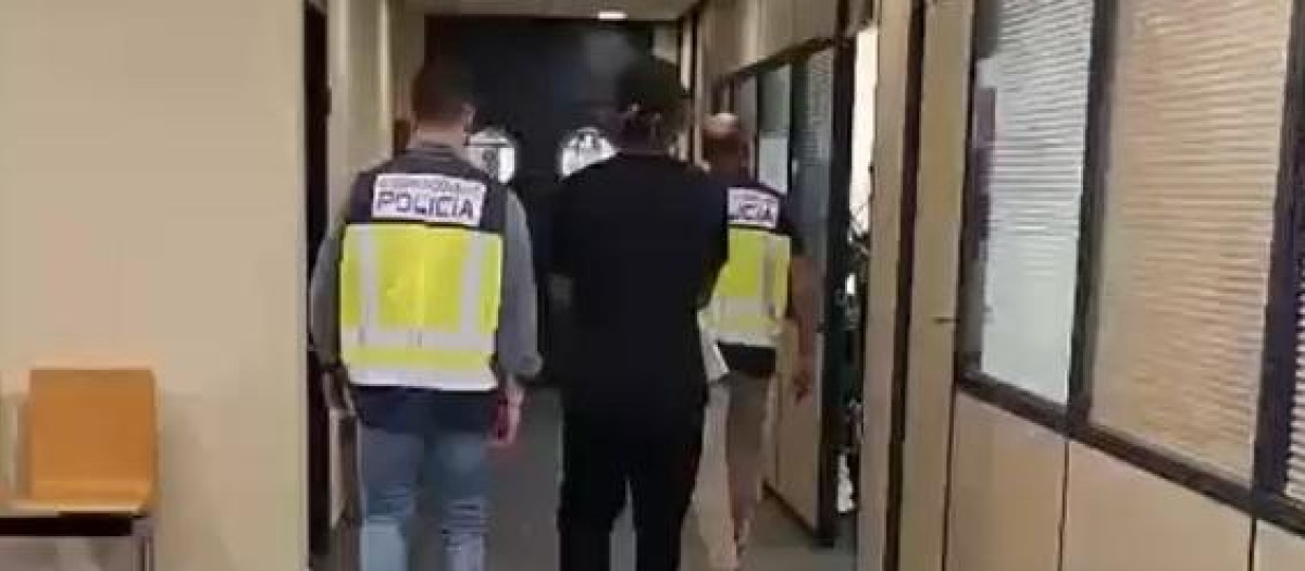 Uno de los pandilleros hispanoamericanos detenidos en Valladolid