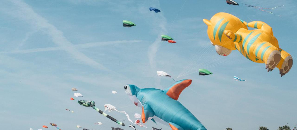 Imagen tomada este sábado durante el Festival Internacional del Viento de Castellón