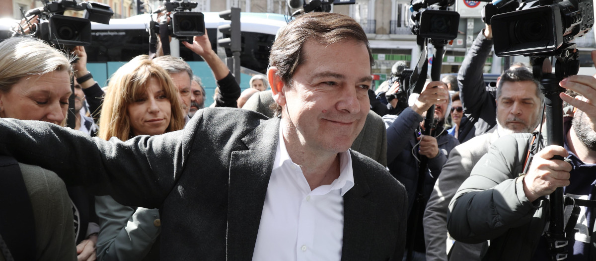 El presidente de Castilla y León en funciones, Alfonso Fernández Mañueco