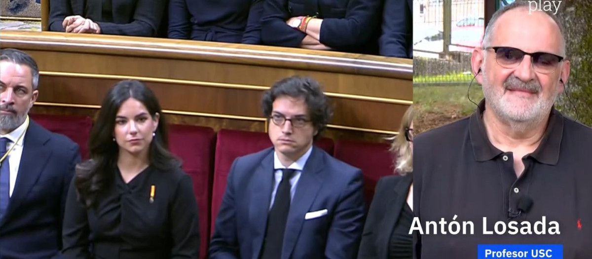 Antón Losada, durante su intervención en Mañaneros 360