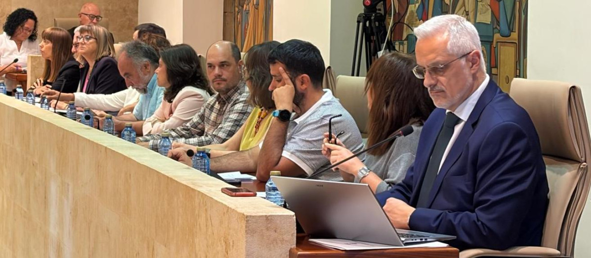 El concejal del Ayuntamiento de Salamanca, Alejandro Pérez de la Sota, en el Pleno del 8 de junio