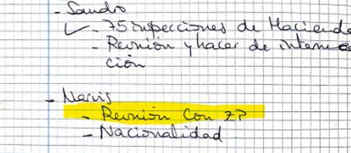 Mención a Nervis Villalobos y ZP en la agenda de la fontanera Leire Díez