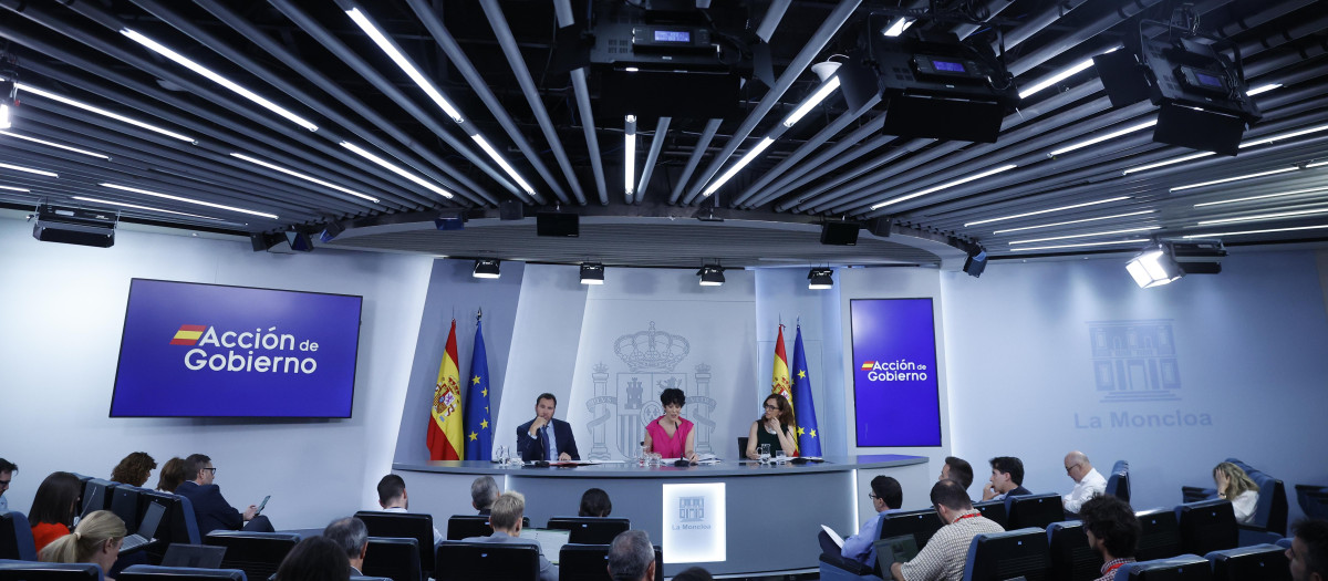 La rueda de prensa de este martes en la Moncloa