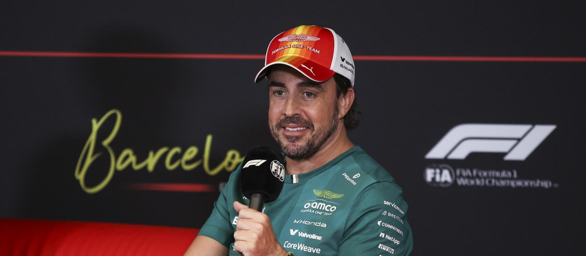 ALONSO Fernando (spa), Aston Martin F1 Team Honda AMR26, portrait press conference during the Formula 1 Barcelona-Catalunya Grand Prix 2026, 7th round of the 2026 Formula One World Championship from June 12 to 14, 2026 on the Circuit de Barcelona-Catalunya, in Montmelo, Spain - Photo Xavier Bonilla / DPPI

Xavi Bonilla / DPPI / AFP7 / Europa Press
11/6/2026 ONLY FOR USE IN SPAIN