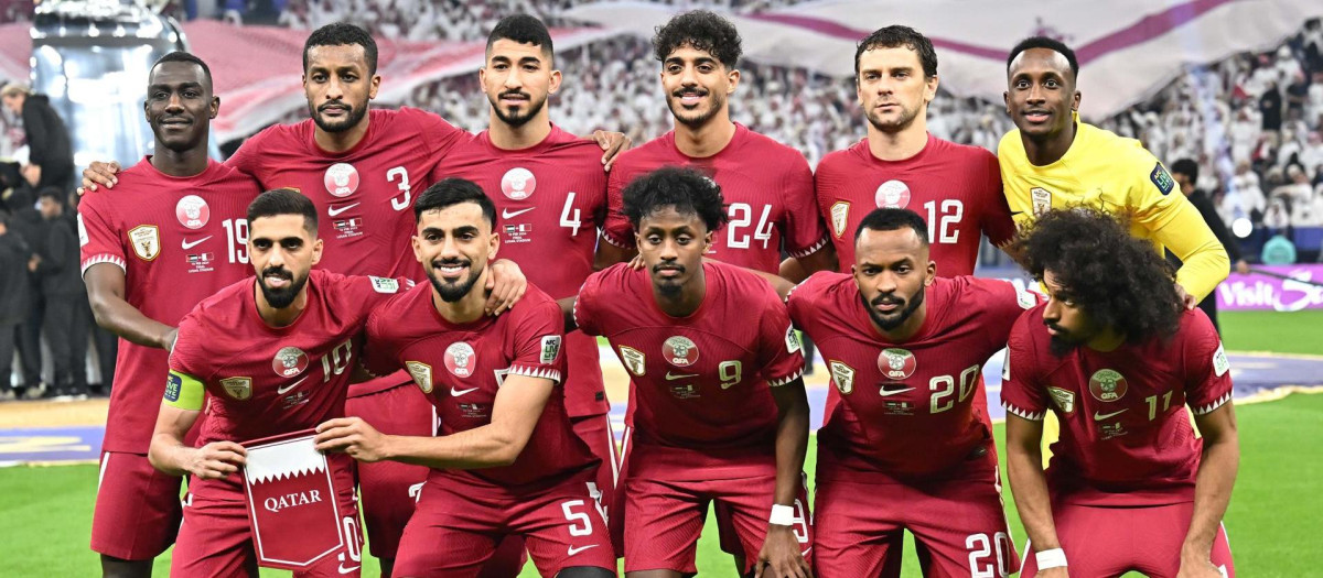 Selección de Qatar, en un partido reciente