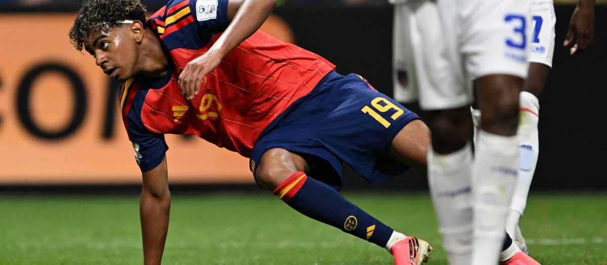 Lamine Yamal, en el debut en el Mundial ante Cabo Verde