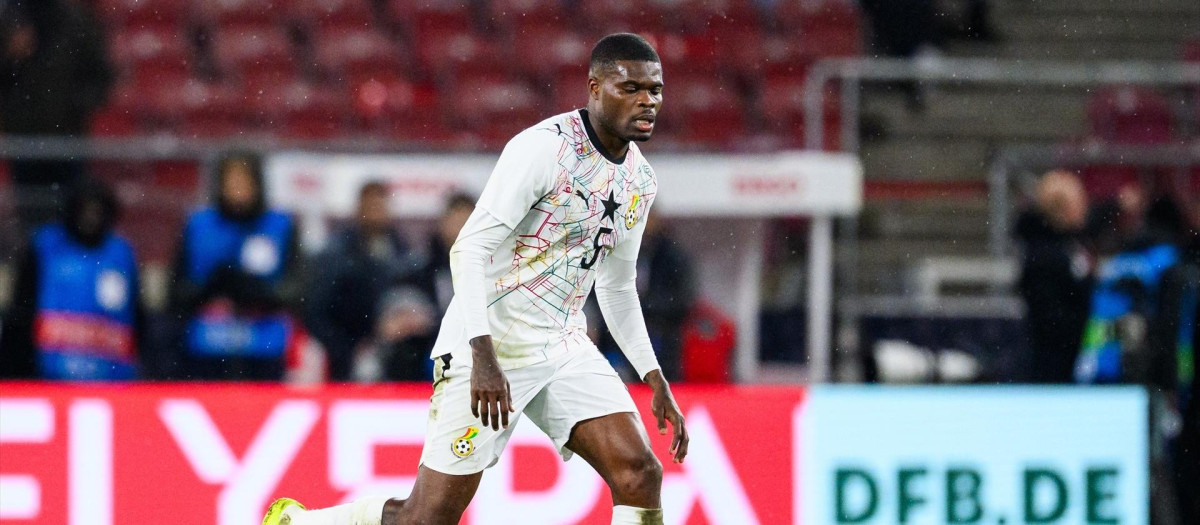 Thomas Partey en un partido con Ghana