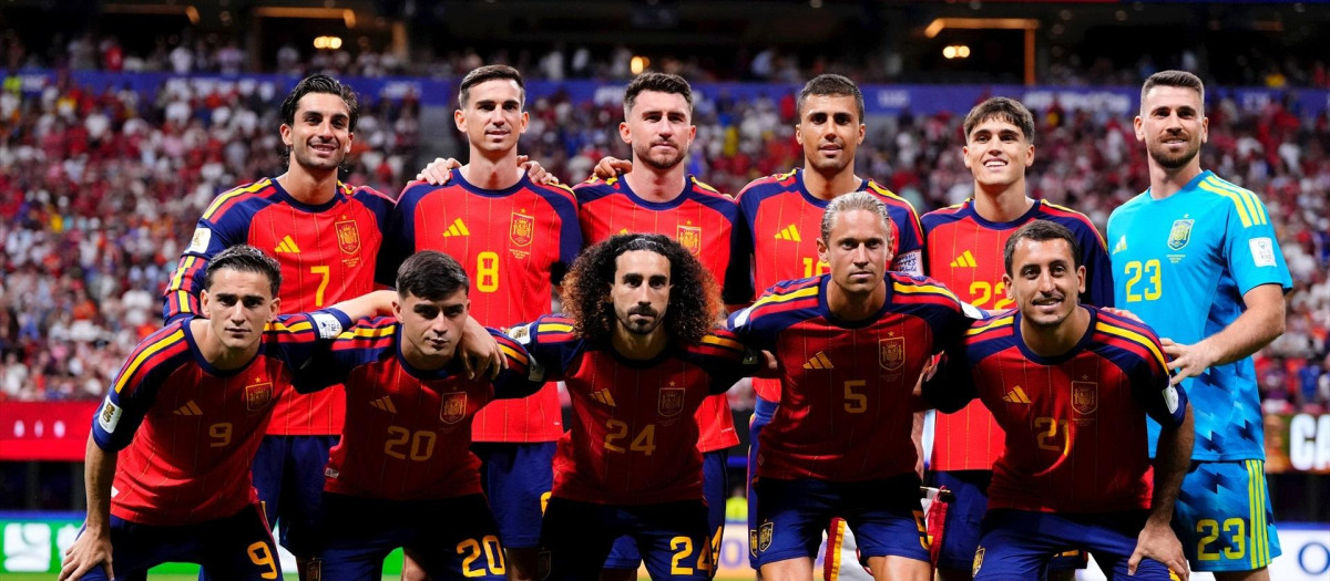 (Foto de ARCHIVO)
Players of Spain pose for photo during the FIFA World Cup 2026 Group H match between Spain and Cabo Verde at Atlanta Stadium on June 15, 2026 in Atlanta, United States.

Jose Breton / AFP7 / Europa Press
15/6/2026 ONLY FOR USE IN SPAIN