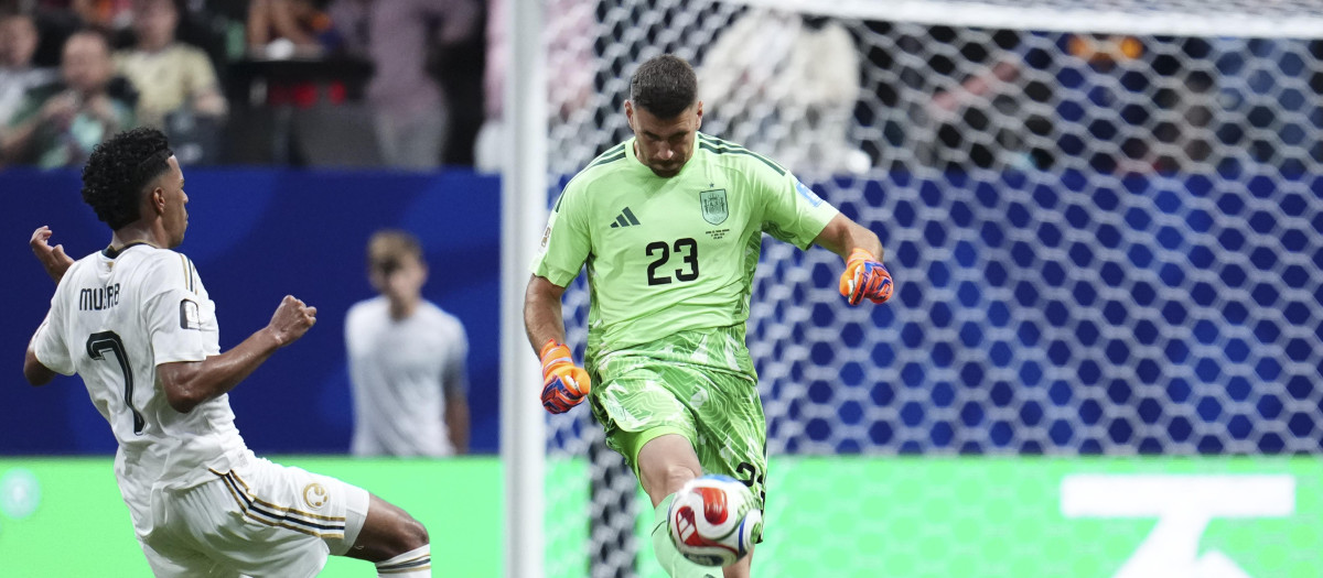 Unai Simón, segunda jornada del Mundial frente a Arabia Saudí