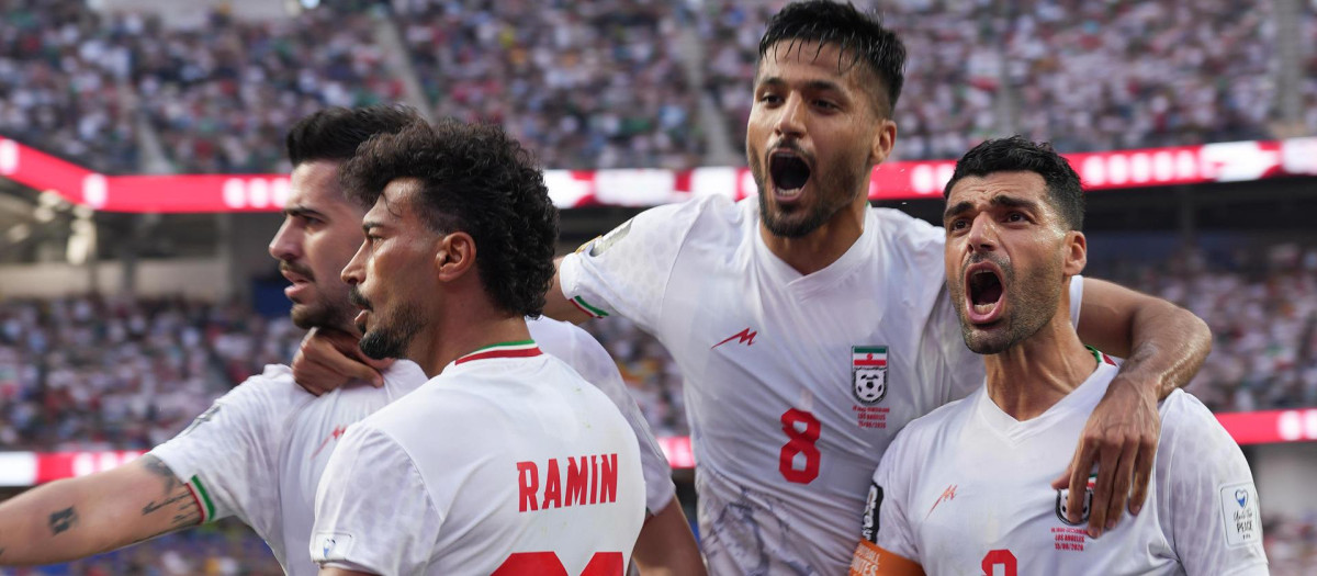 Los jugadores de Irán celebran un gol en este Mundial