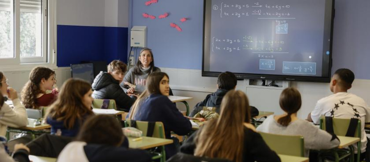 Aula de un colegio de Madrid